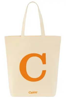 Cawö C Shopper Tas  50x45 natur/orange