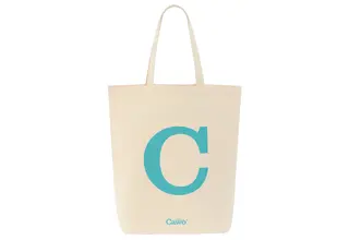 Cawö C Shopper Tas  50x45 natur/türkis