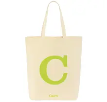 Cawö C Shopper Sac  50x45 naturel/citron vert