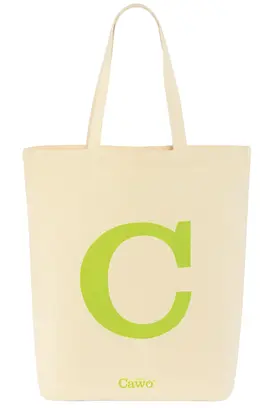 Cawö C Shopper Tas  50x45 natur/lime