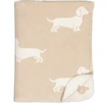 Cawö We love dogs  Woonplaid 150x200 natur/beige