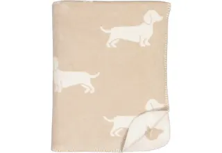 Cawö We love dogs 62460 Woonplaid 150x200 natur/beige