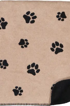 Cawö Nous aimons les chiens 62470 Plaid d'intérieur 150x200 zwart/beige