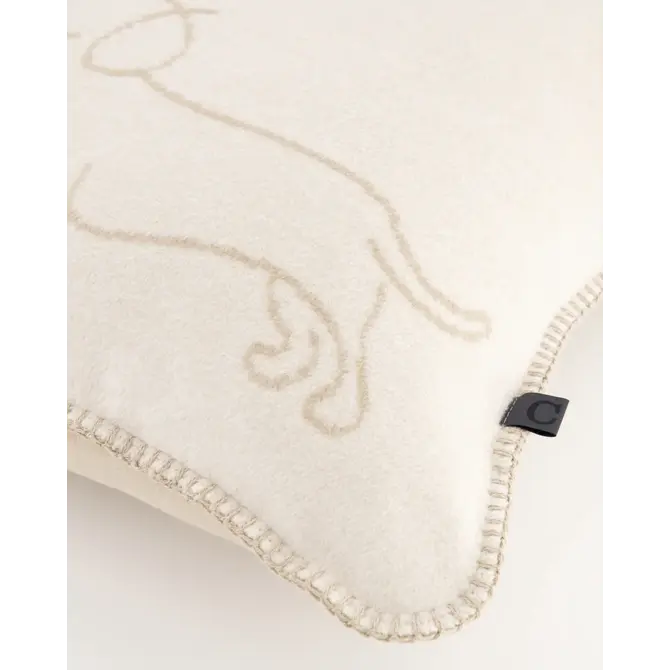 Cawö We love dogs  Kussen 50x50 natur/beige