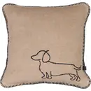 Cawö Cawö We love dogs  Kussen 50x50 zwart/beige