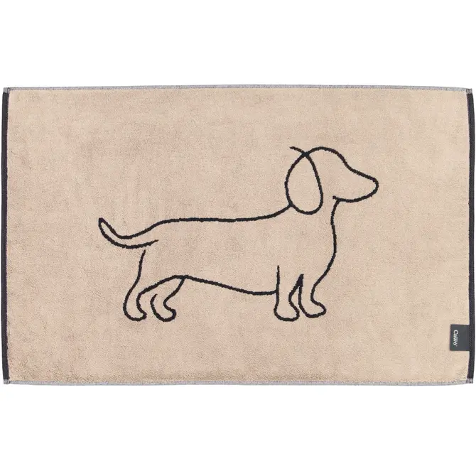 Cawö Nous aimons les chiens Badmat 50x80 noir/beige
