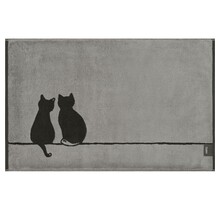 Cawö Chats mignons Tapis de bain 50x80 basalte/platine