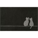 Cawö Cawö Chats mignons Tapis de bain 50x80 basalte/platine