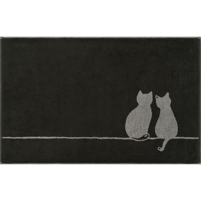 Cawö Cute Cats Badmat 50x80 basalt/platin