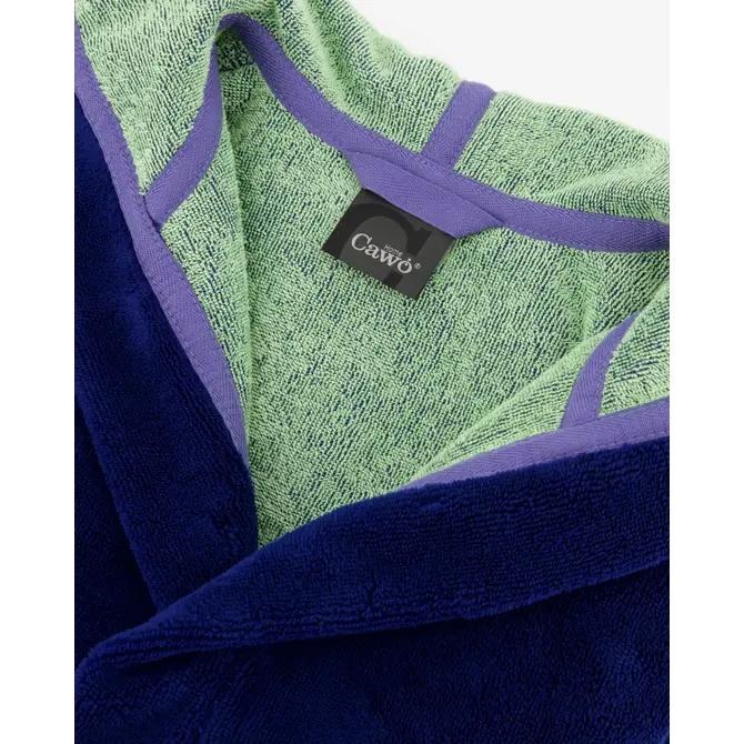 Cawo Dames Badjas met Capuchon  845 blau-grün 34