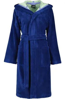 Cawo Peignoir pour dames avec capuche  845 bleu-vert 38