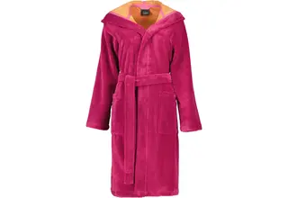 Cawo Dames Badjas met Capuchon  845 pink-orange 38