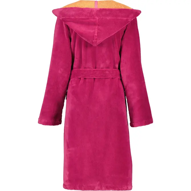 Cawo Dames Badjas met Capuchon  845 pink-orange 46