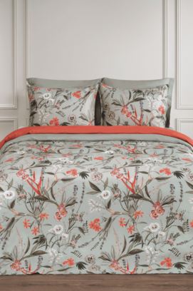 Dommelin Housse de couette Silvestre Satin 400tc Vert sapin 140x200/220 cm