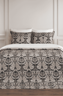 Dommelin Dekbedovertrekset Lecce Satijn 400tc Zwart-Camel 240x200/220 cm