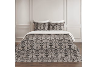 Dommelin Dekbedovertrekset Lecce Satijn 400tc Zwart-Camel 240x200/220 cm