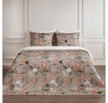 Dommelin Parure de housse de couette Silvestre Satin 400tc Taupe 140x200/220 cm