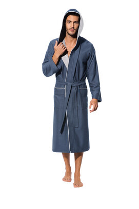 Morgenstern Bo Heren Badjas marine/blau XL