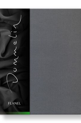 Dommelin Drap-housse Uni Flanelle Gris éléphant 160x200/30