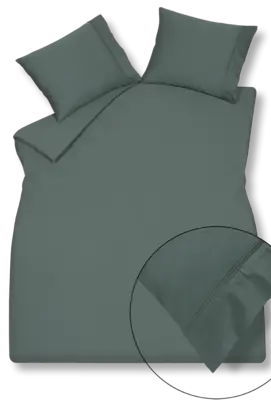 Vandyck Purity 87 Uni Satin dekbedovertrek 140x200/220 Dark Green