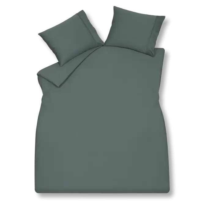 Vandyck Purity 87 Uni Satin housse de couette 140x200/220 Vert foncé
