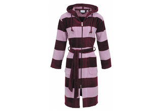 Carl Ross Dames Badjas met capuchon 606410 burgundy/rose quartz 40/42