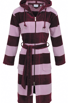 Carl Ross Dames Badjas met capuchon 606410 burgundy/rose quartz 44/46