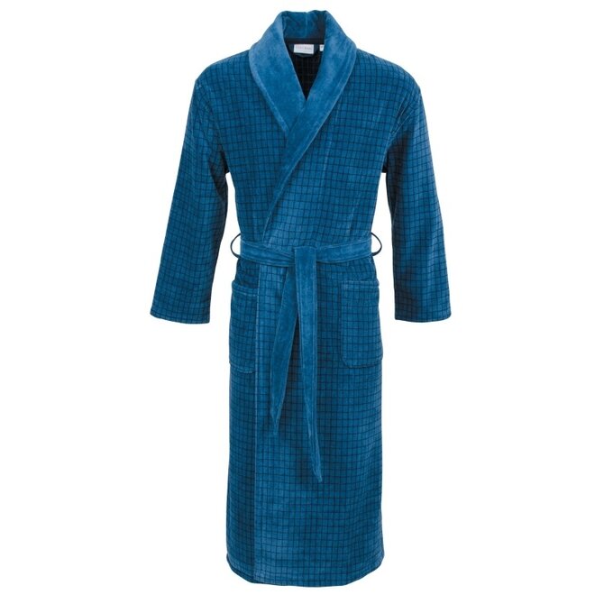 Carl Ross Peignoir homme avec col châle 664200 saphir/bleu nuit 60/62