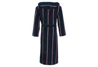 Carl Ross Peignoir homme avec capuche 663300 bleu nuit/rouge profond 52/54