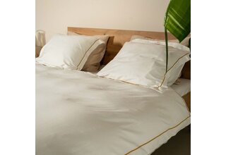 Kayori Arida Housse de couette Satin de coton 240x200/220 Blanc
