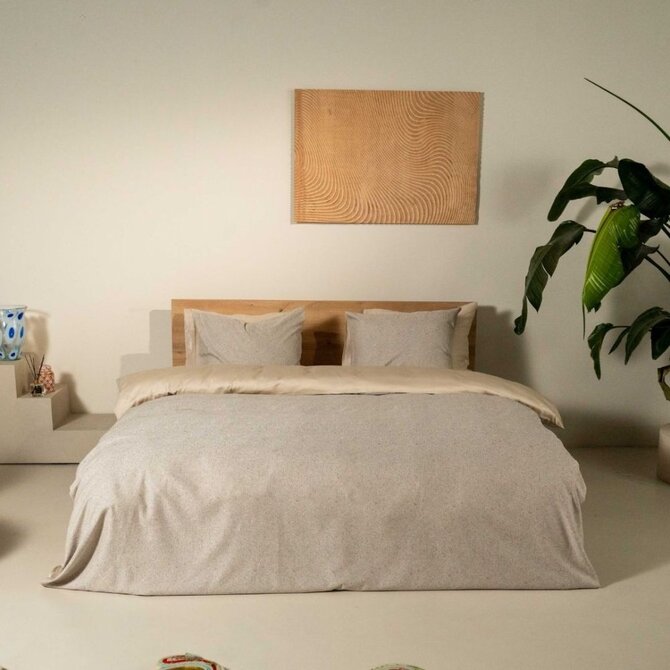 Kayori  Miha  Housse de couette  Coton/Tencel  140x200/220 Naturel