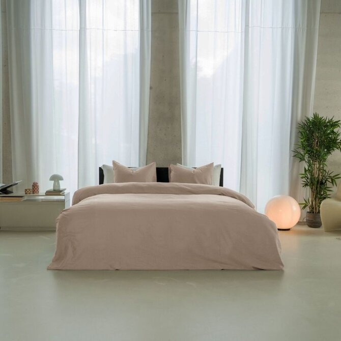 Kayori Saya Housse de couette Satin de coton 140x200/220 Vieux rose