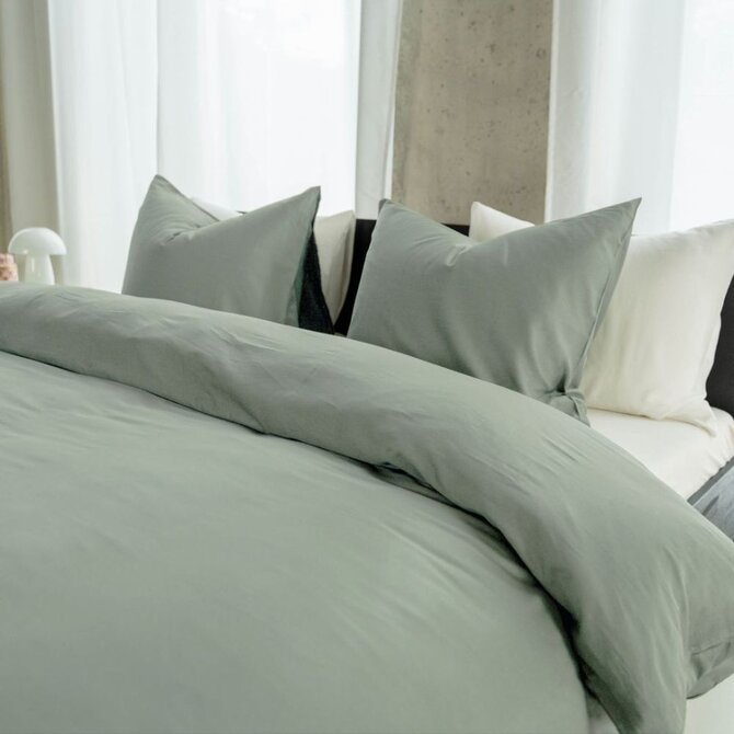 Kayori  Saya  Housse de couette  Satin de coton  200x200/220  Bleu clair