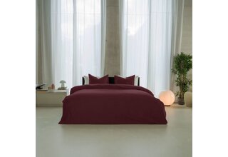 Kayori  Saya  Dekbedovertrek  Katoensatijn  240x200/220  Burgundy