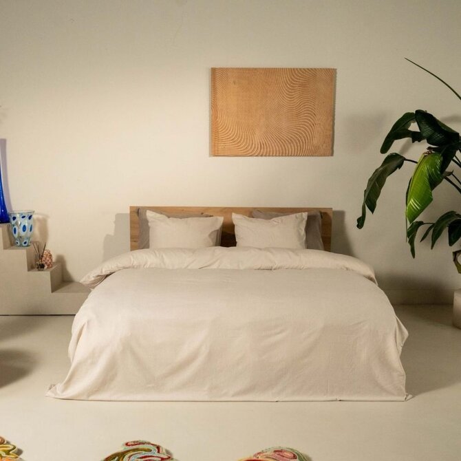 Kayori  Susa  Housse de couette  Flanelle  140x200/220  Blanc cassé