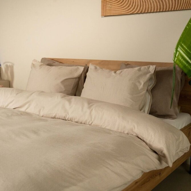 Kayori  Susa  Housse de couette  Flanelle  140x200/220  Blanc cassé