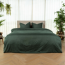 Kayori Kayori Elin  Dekbedovertrek  Katoensatijn  140x200/220  Donkergroen