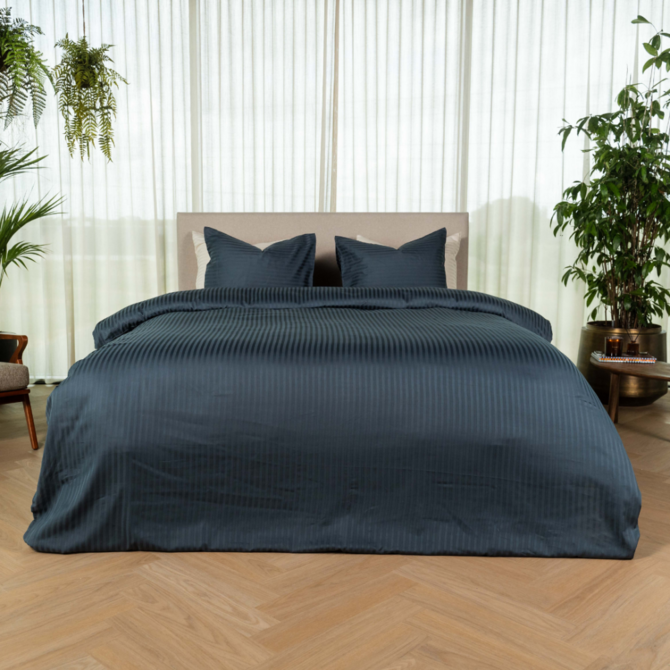 Kayori Elin  Housse de couette  Satin de coton  200x200/220  Denim