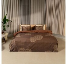 Kayori Jiro Housse de couette Satin de coton 140X200/220 Brun