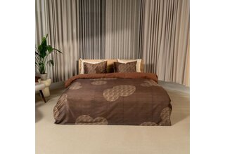 Kayori Jiro Housse de couette Satin de coton 140X200/220 Brun