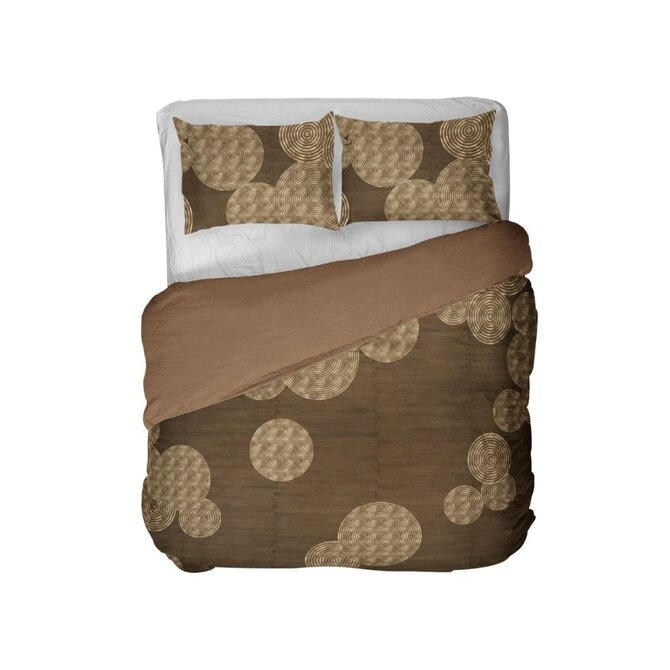 Kayori Jiro Housse de couette Satin de coton 140X200/220 Brun