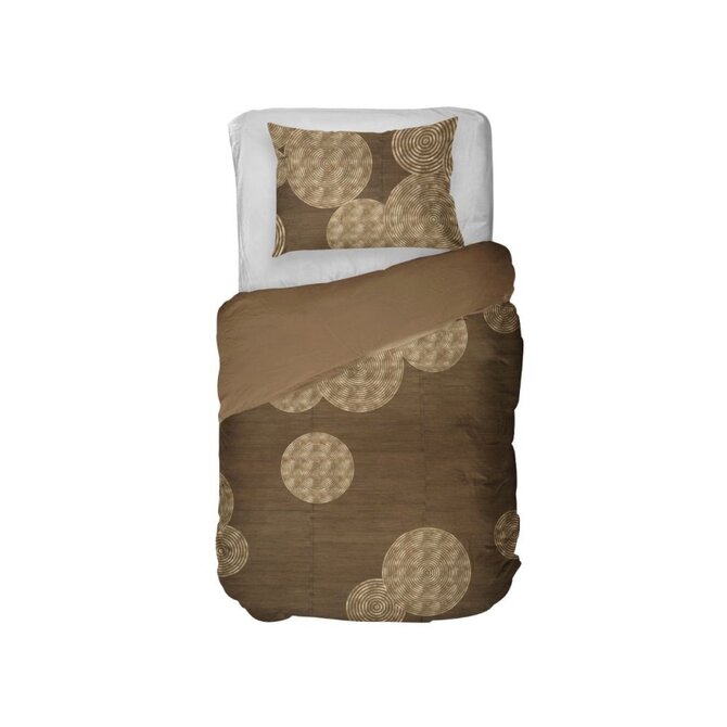 Kayori Jiro Housse de couette Satin de coton 140X200/220 Brun