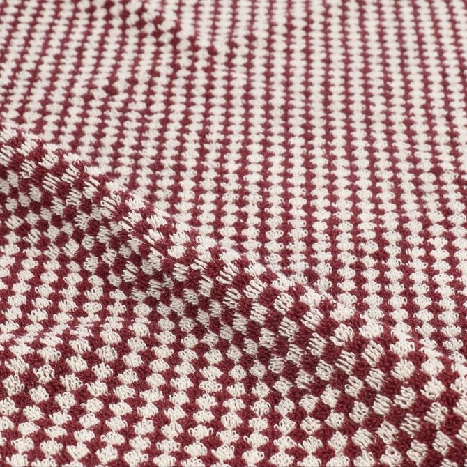 Bunzlau Castle Small Check keukendoek 53x60 Burgundy