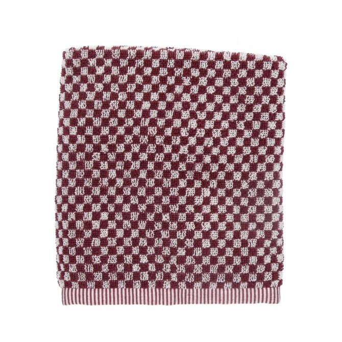 Bunzlau Castle Small Check keukendoek 53x60 Burgundy