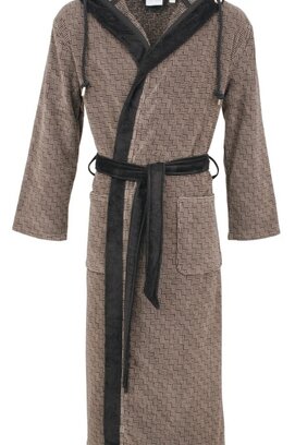 Carl Ross badjas met capuchon 660300 deep Khaki/deep black 56/58