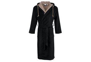 Carl Ross Peignoir unisexe avec capuche 661300 deep kaki/deep noir M