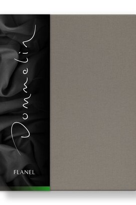 Dommelin Drap-housse Uni Flanelle Taupe 80x200/30