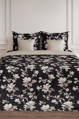 Dommelin Housse de couette Magnolia Satin 400tc Noir 240x200/220 cm