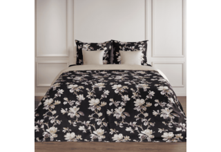Dommelin Housse de couette Magnolia Satin 400tc Noir 140x200/220 cm