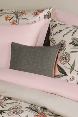 Dommelin Housse de coussin décorative Bravio Coton-Laine 300gr Gris ardoise 40x40 cm